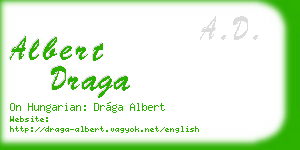 albert draga business card